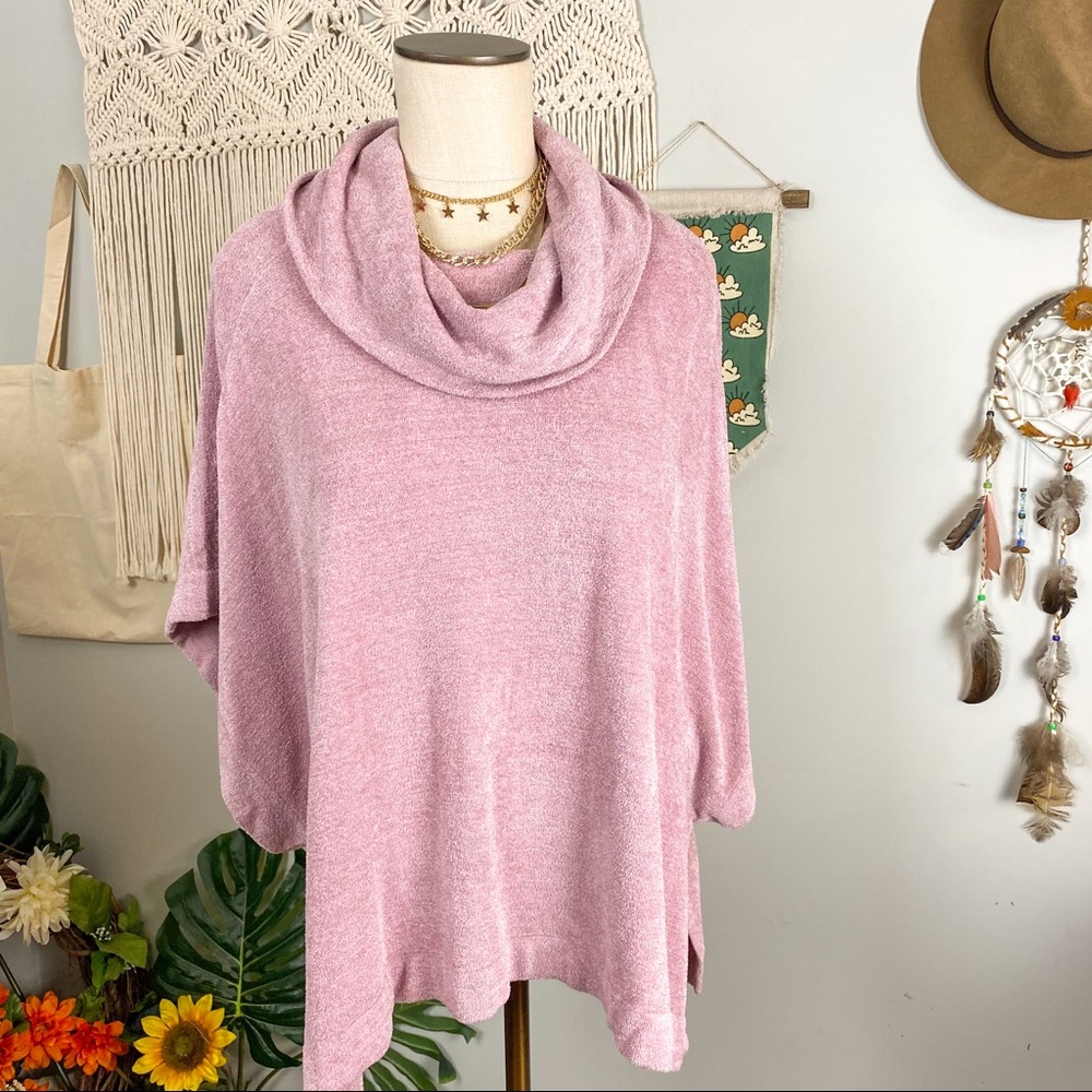 Barefoot Dreams CozyChic Ultra Lite Cowl Neck Short Sleeve Small Medium